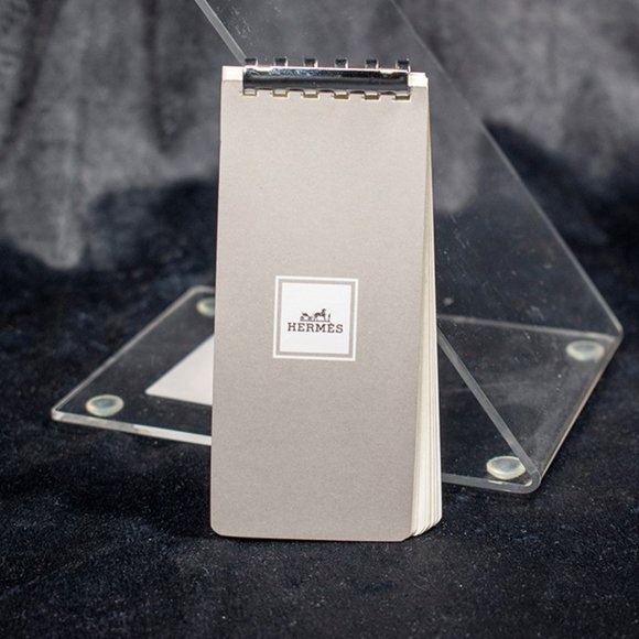 Hermès Authentic Steel Binded Notepad Stationery - Picture 1 of 11